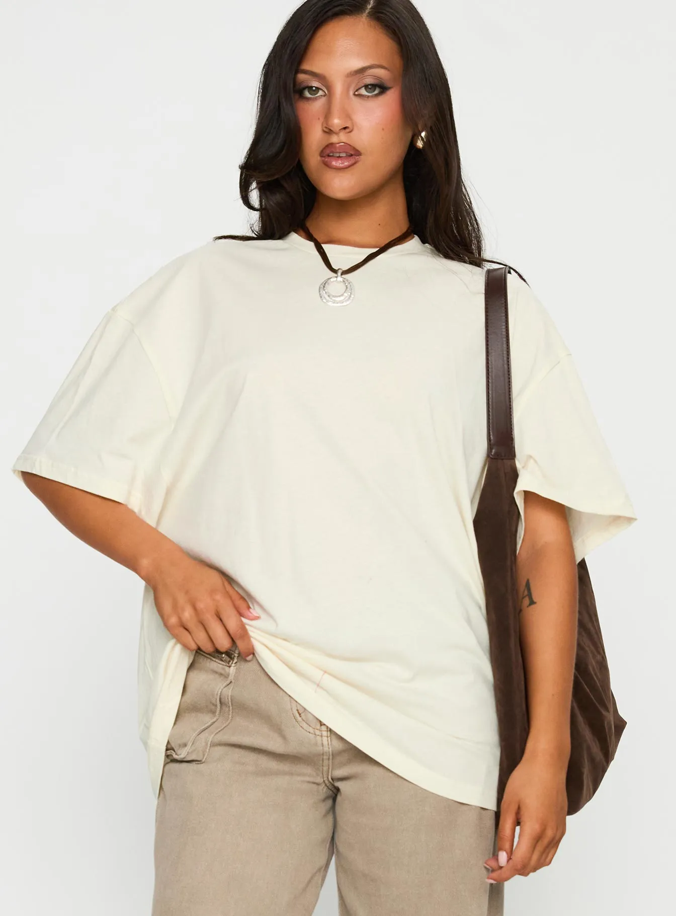 What's In My Bag Graphic Tee Cream / Multi sold by Princess Polly