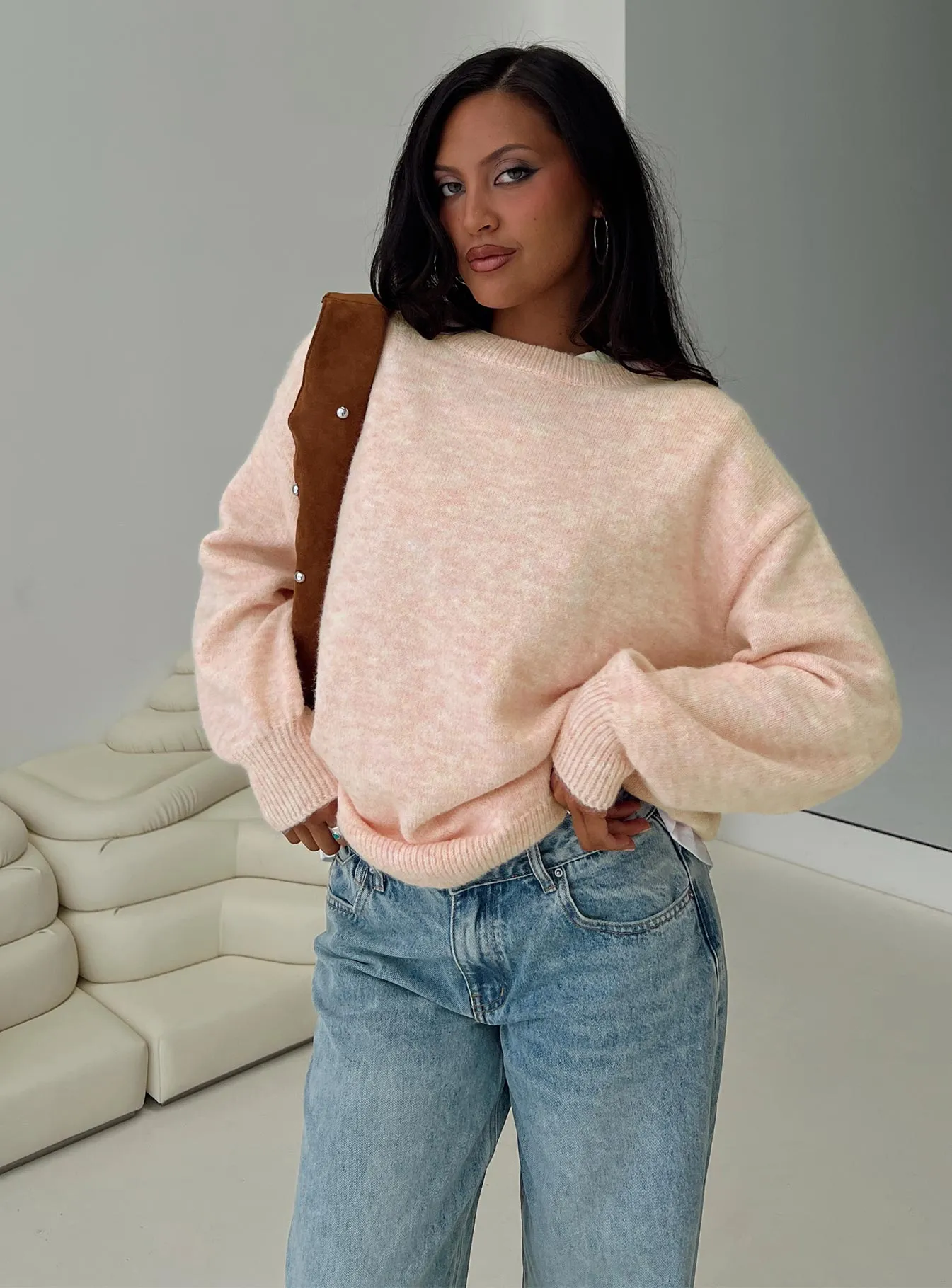 Ryanna Sweater Pink sold by Princess Polly