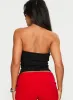 Baseline Strapless Rib Top Black sold by Princess Polly