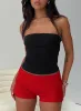 Baseline Strapless Rib Top Black sold by Princess Polly
