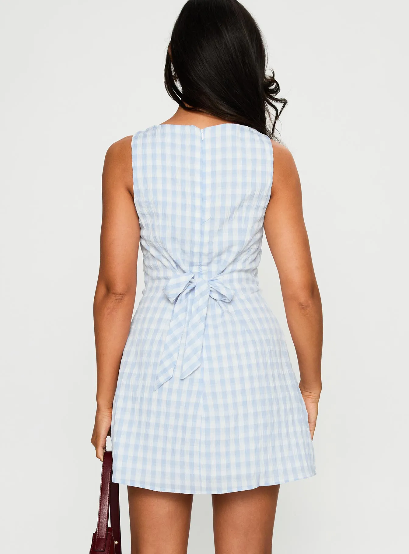 Alfalfa Mini Dress Blue Check sold by Princess Polly product image thumbnail 5