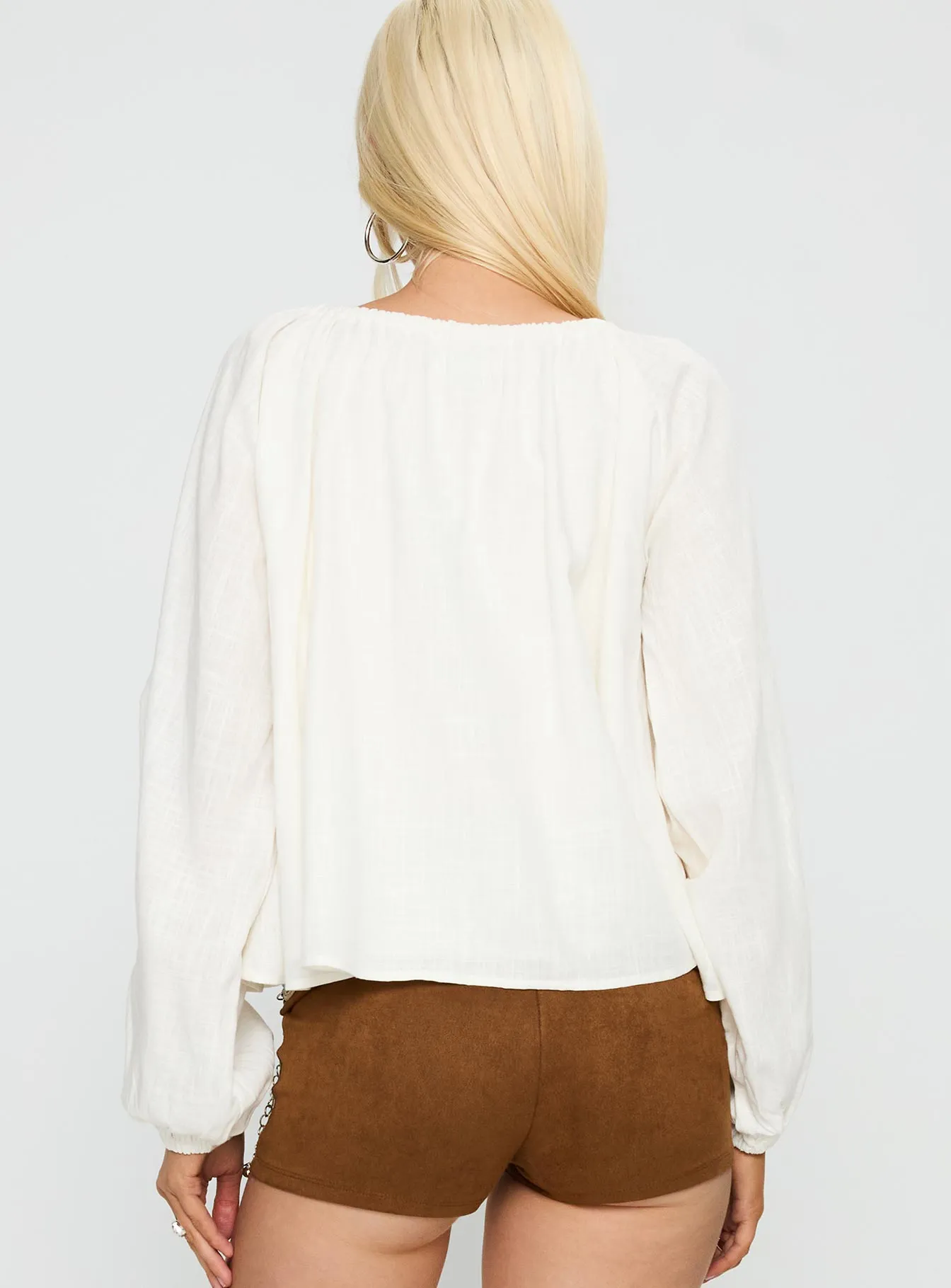 Somebody Else Tie Up Top White sold by Princess Polly product image thumbnail 5