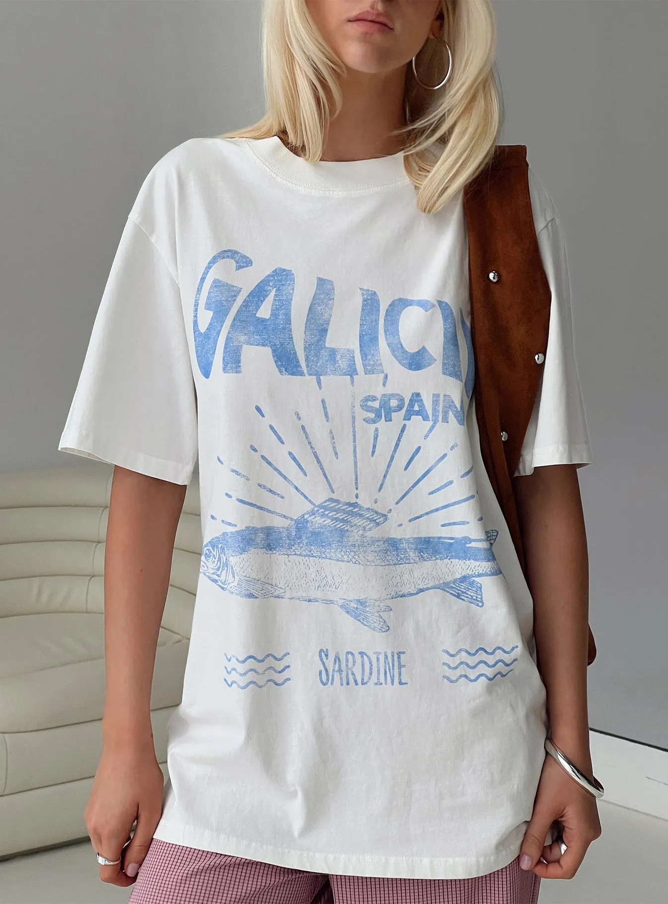 Galicia Spain Graphic Tee White / Blue sold by Princess Polly