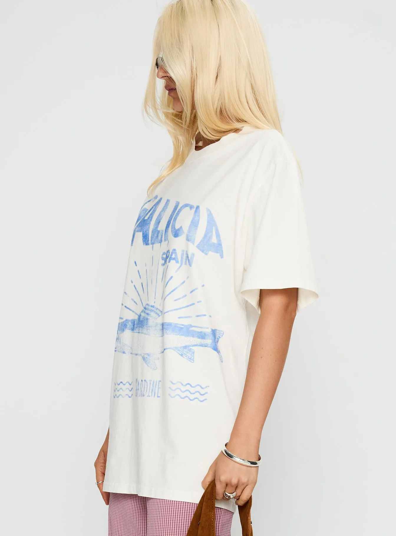Galicia Spain Graphic Tee White / Blue sold by Princess Polly product image thumbnail 4