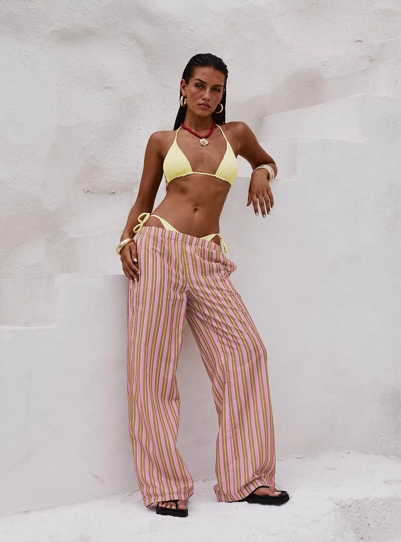Taja Pants Pink Stripe sold by Princess Polly