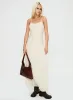 Quinley Shirred Maxi Dress Cream sold by Princess Polly