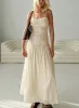 Quinley Shirred Maxi Dress Cream sold by Princess Polly
