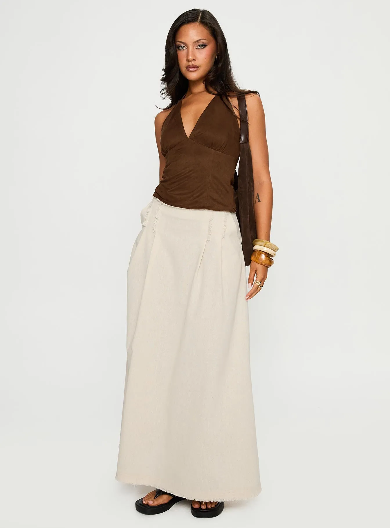 Bohemian Spirit Maxi Skirt Beige sold by Princess Polly product image thumbnail 3
