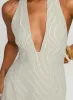 Caralyn Halter Maxi Dress Multi Stripe sold by Princess Polly