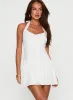 Kaesie Halter Mini Dress White sold by Princess Polly