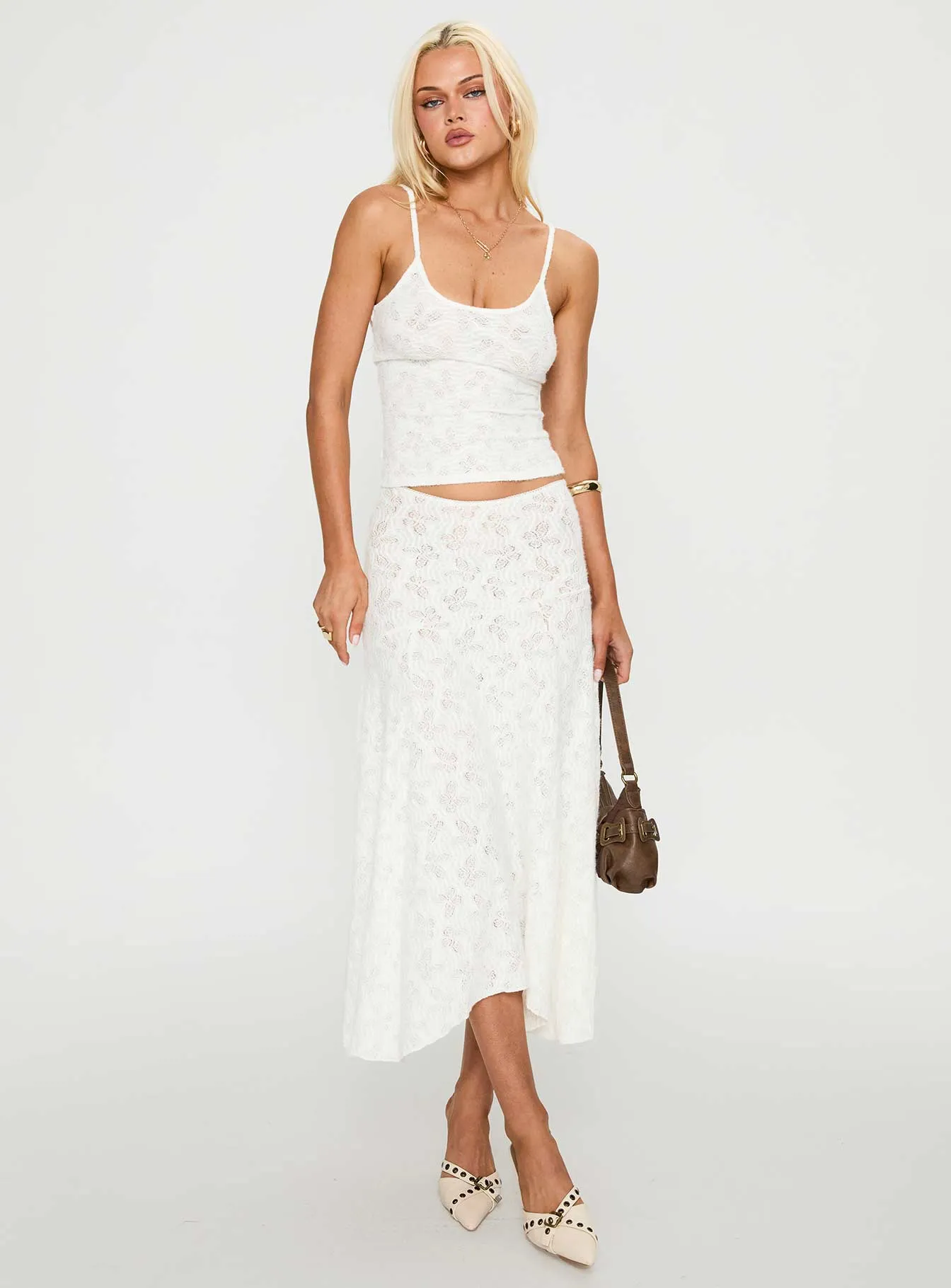 Tidal Midi Skirt Foam sold by Princess Polly product image thumbnail 3