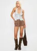 Gadot Halter Top Blue Check sold by Princess Polly