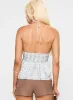 Gadot Halter Top Blue Check sold by Princess Polly