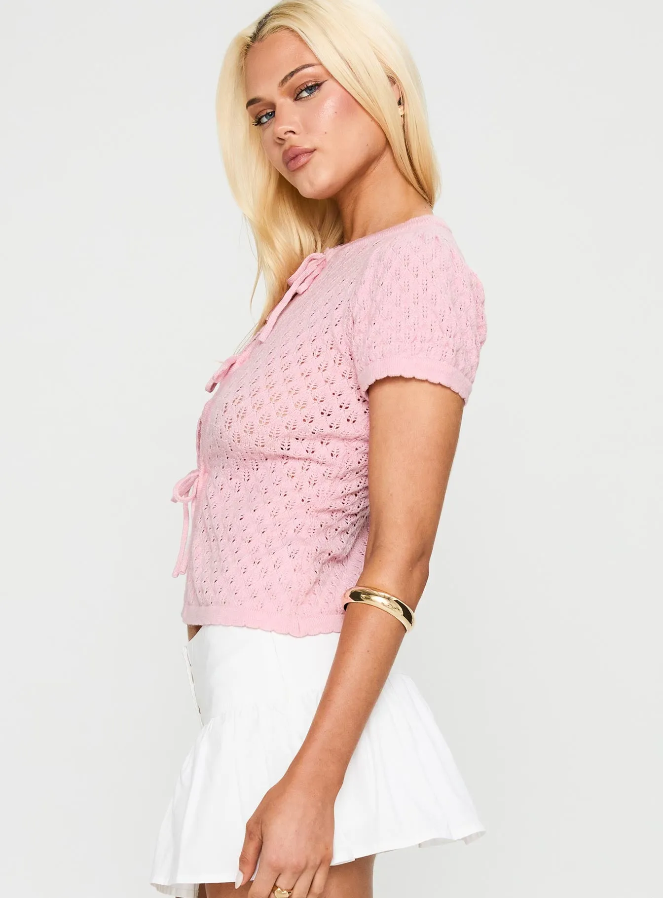 Mari Knit Top Pink sold by Princess Polly product image thumbnail 3