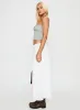 Small Towns Shirred Midi Skirt White sold by Princess Polly