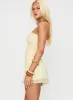 Rafaela Strapless Mini Dress Lemon sold by Princess Polly