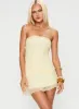 Rafaela Strapless Mini Dress Lemon sold by Princess Polly