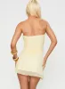 Rafaela Strapless Mini Dress Lemon sold by Princess Polly