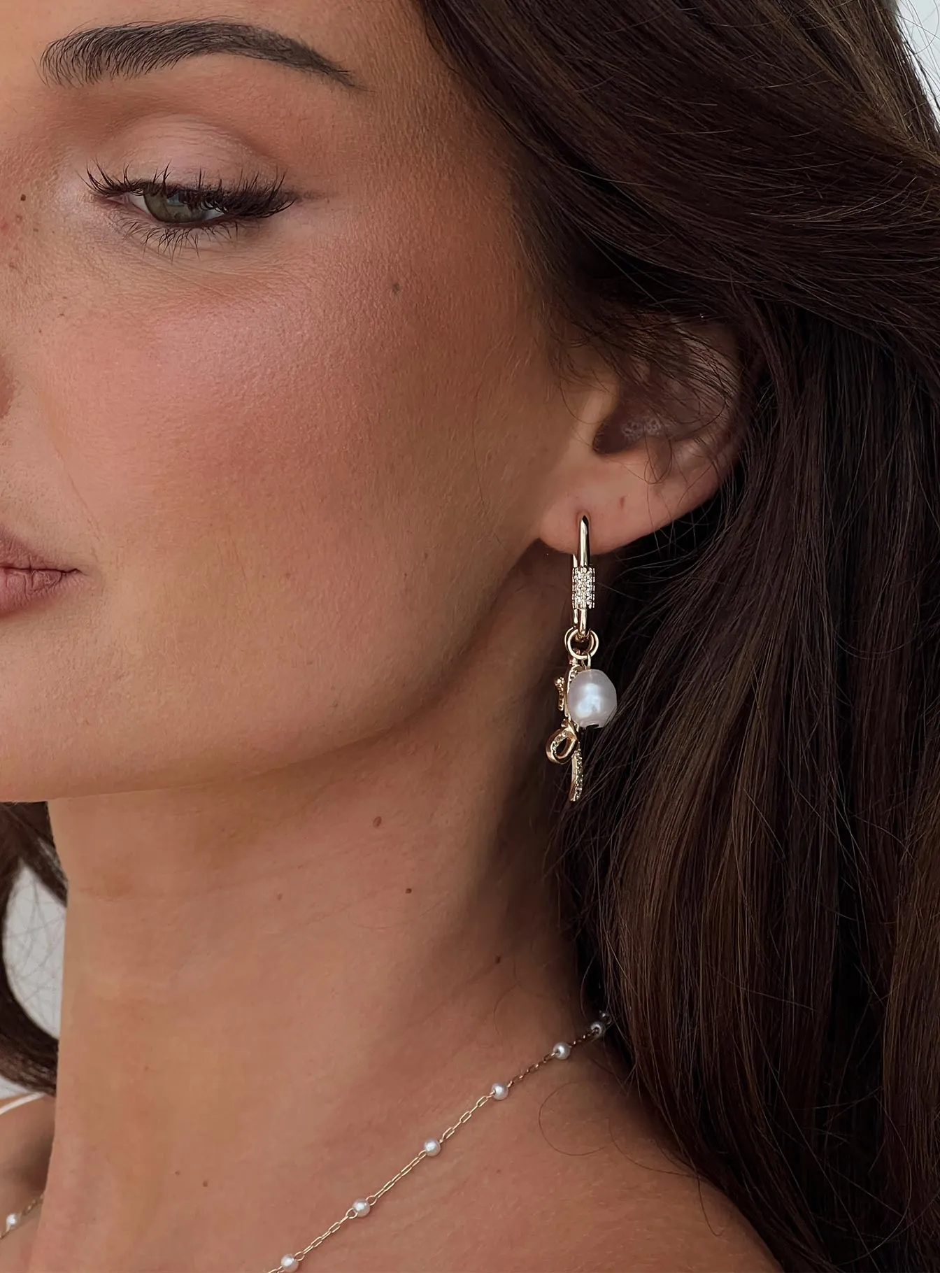 Plus One Charm Earrings Gold sold by Princess Polly