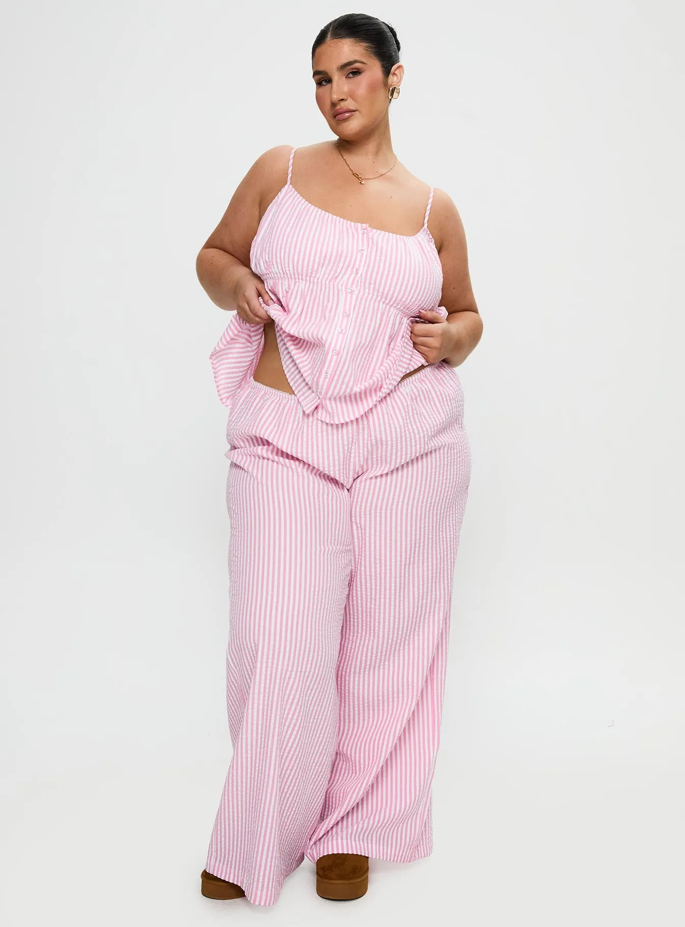 Cassini Set Pink Stripe Curve sold by Princess Polly product image thumbnail 3