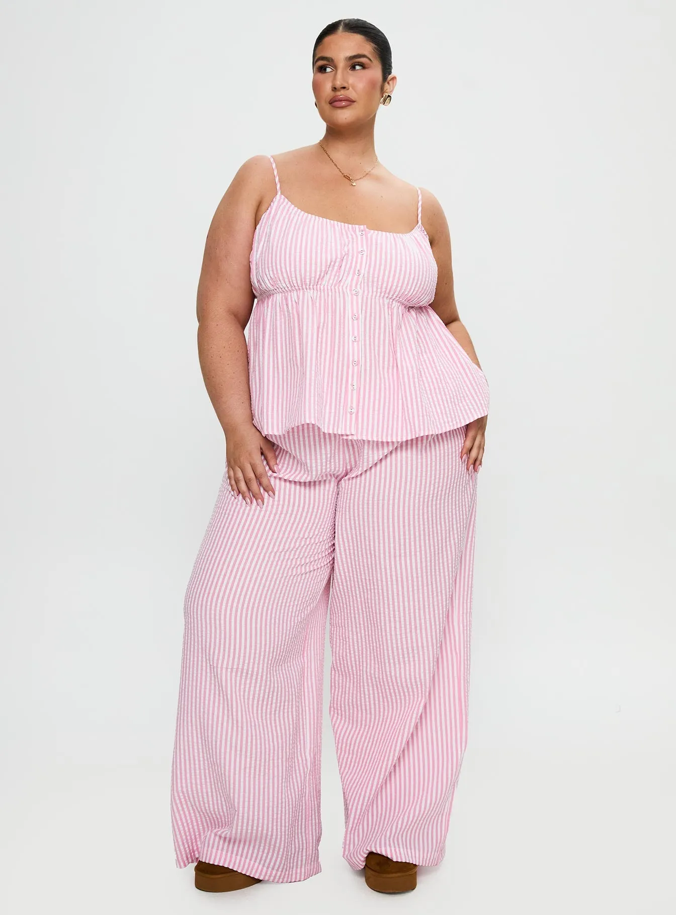 Cassini Set Pink Stripe Curve sold by Princess Polly product image thumbnail 2
