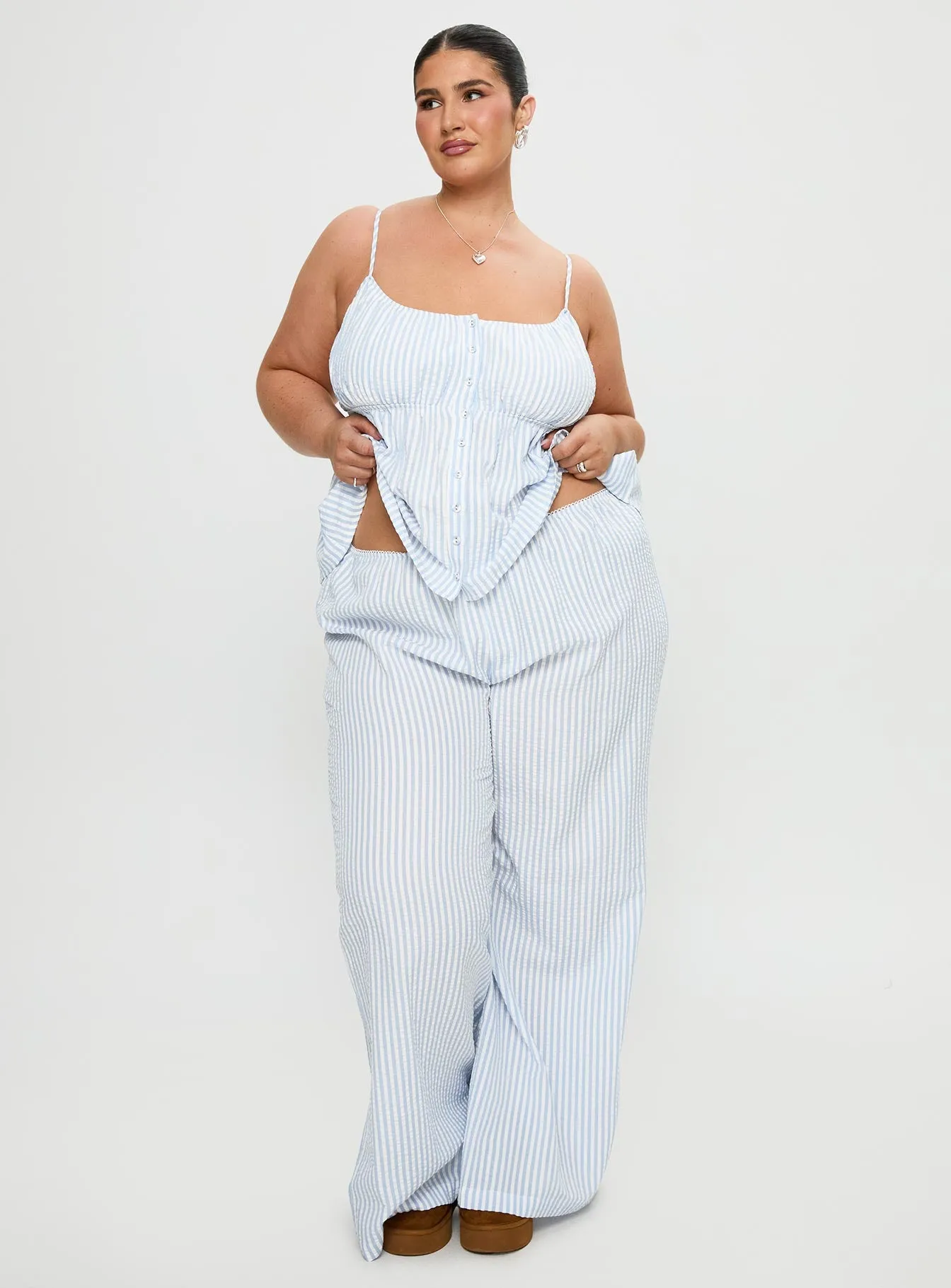 Cassini Set Blue Stripe Curve sold by Princess Polly product image thumbnail 3