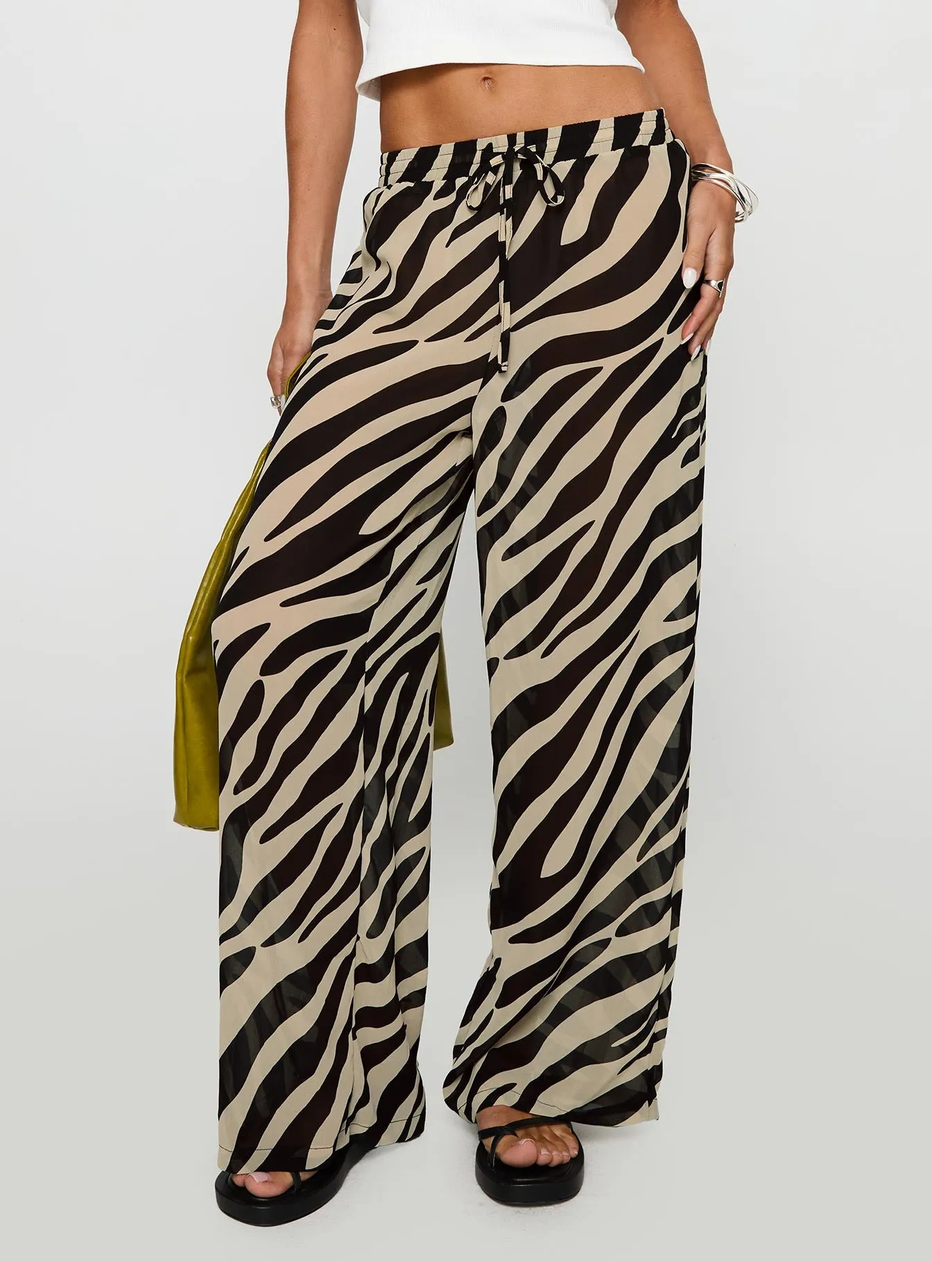 Fyre Wide Leg Pant Zebra sold by Princess Polly