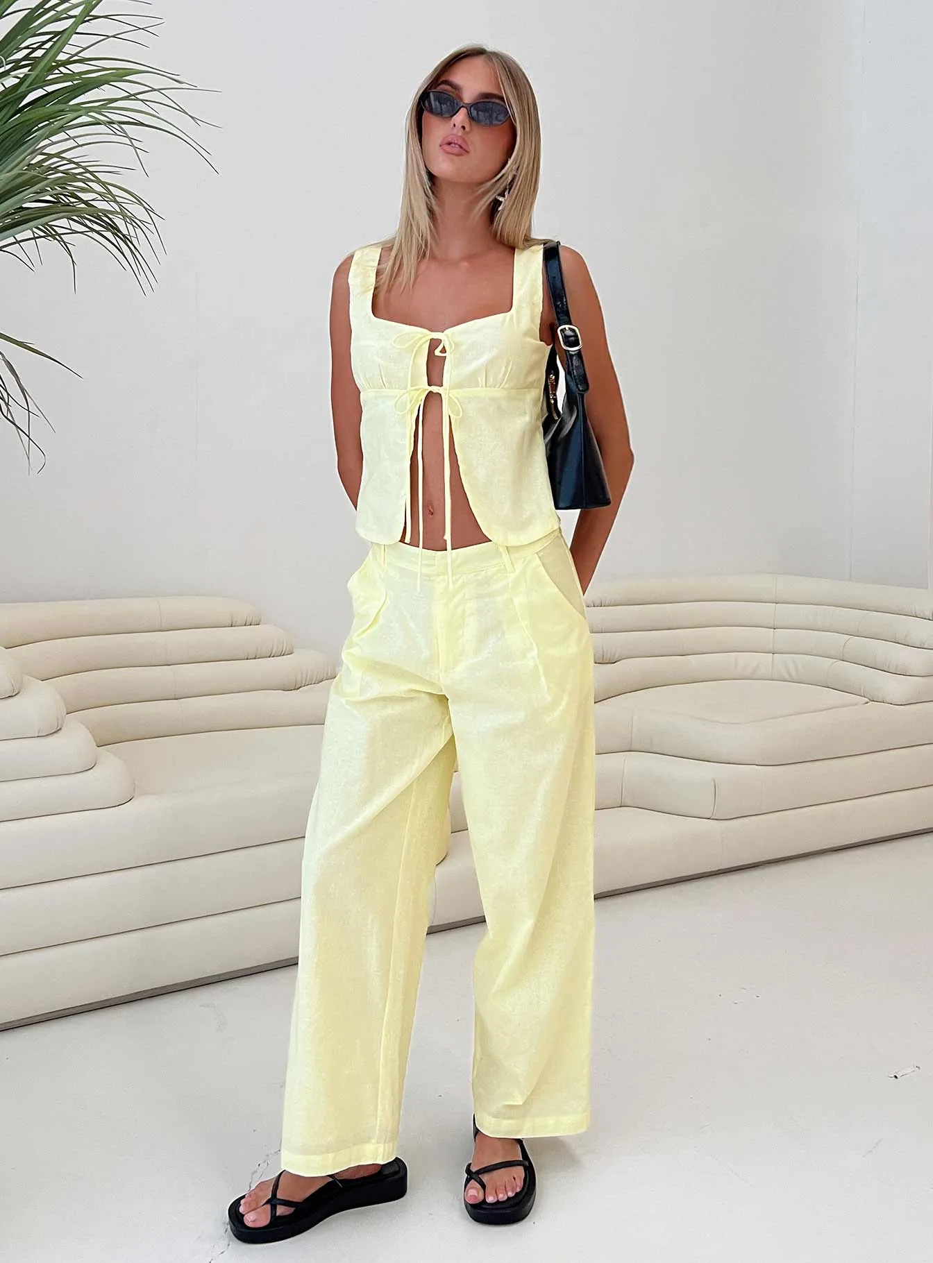 Such A Charmer Tie Up Set Yellow sold by Princess Polly