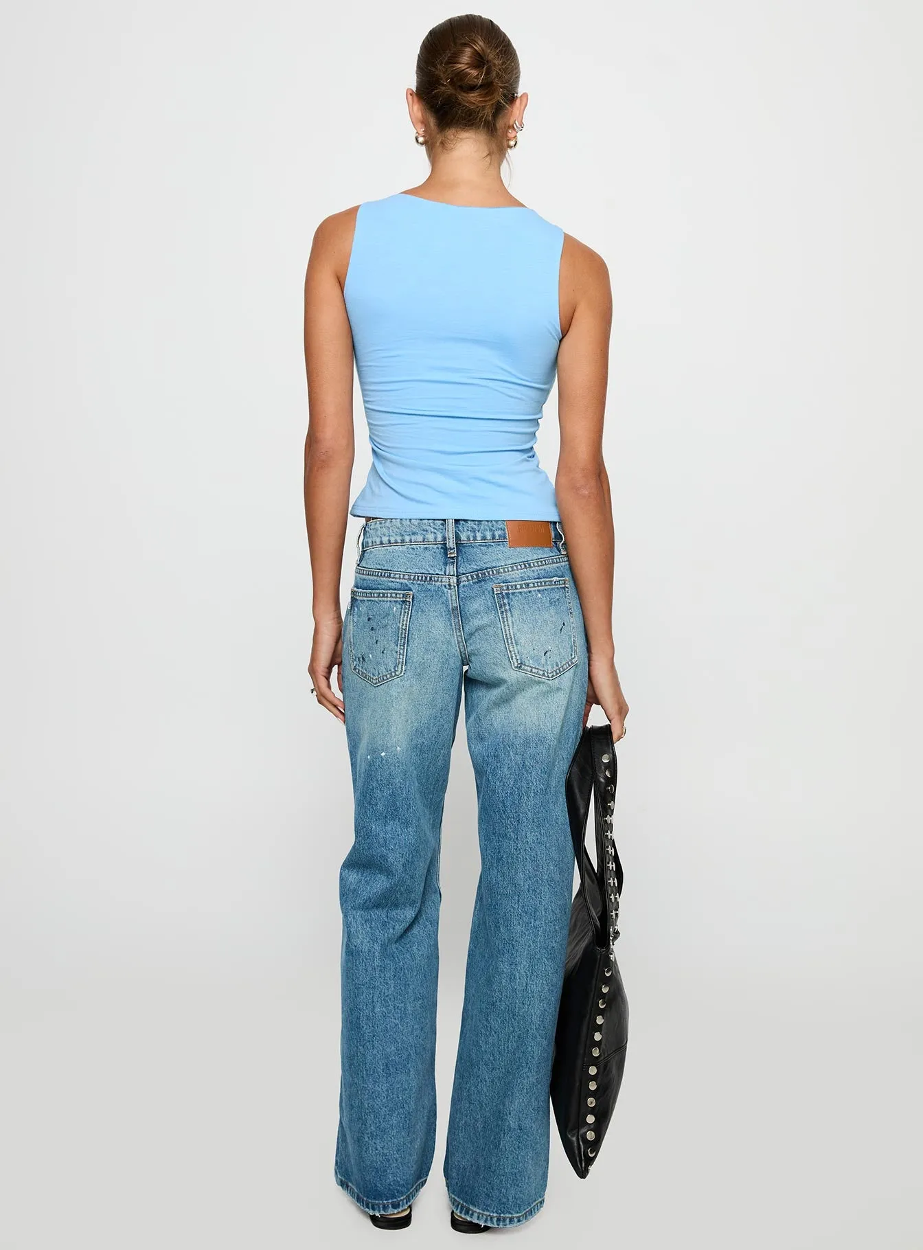 Picasso Mid Rise Straight Leg Jeans Mid Blue sold by Princess Polly product image thumbnail 5