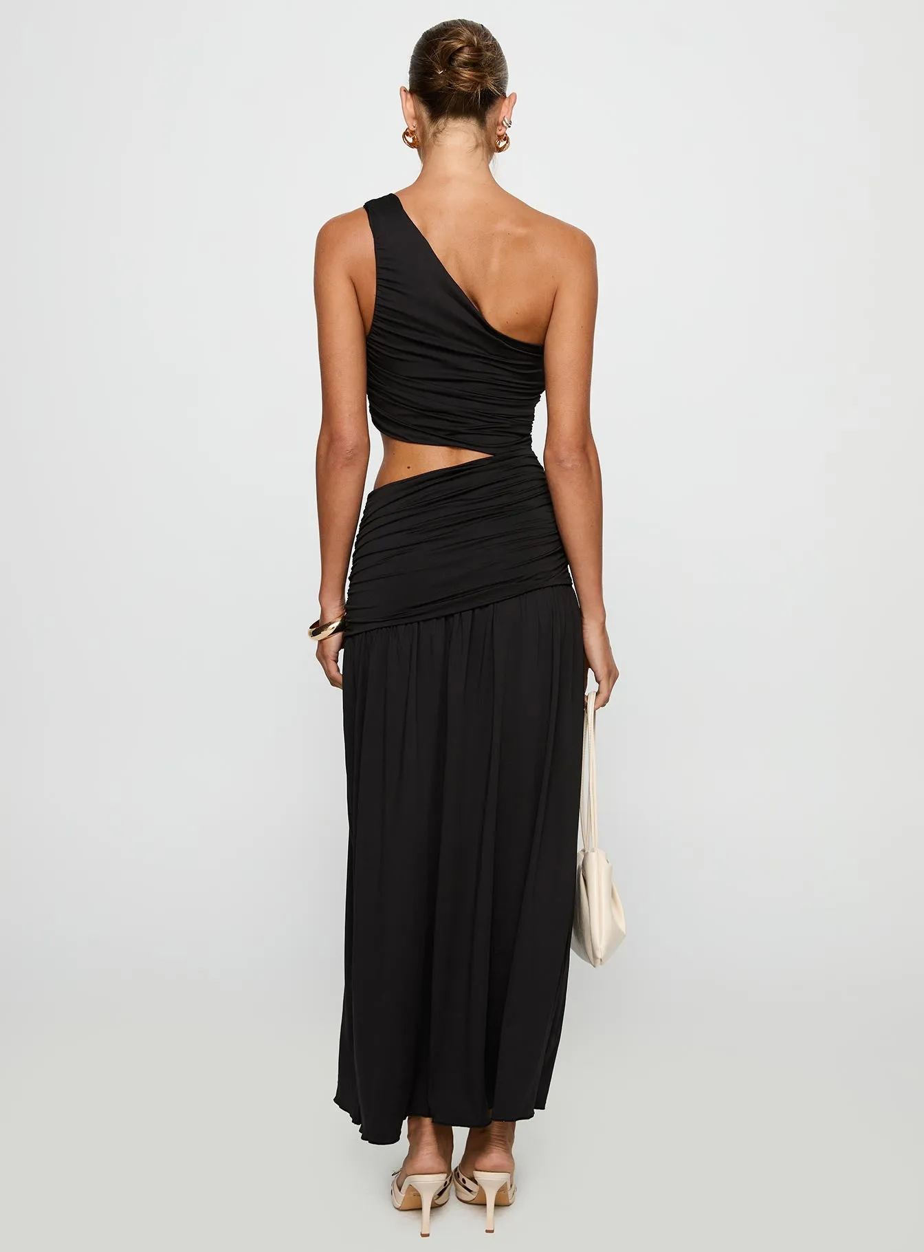 Magnetize Ruched Maxi Dress Black sold by Princess Polly product image thumbnail 5