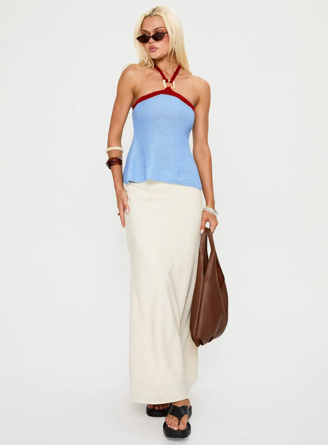 Contradiction Hardware Detail Top Blue sold by Princess Polly product image thumbnail 3