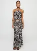 Eleganza Maxi Skirt Zebra sold by Princess Polly