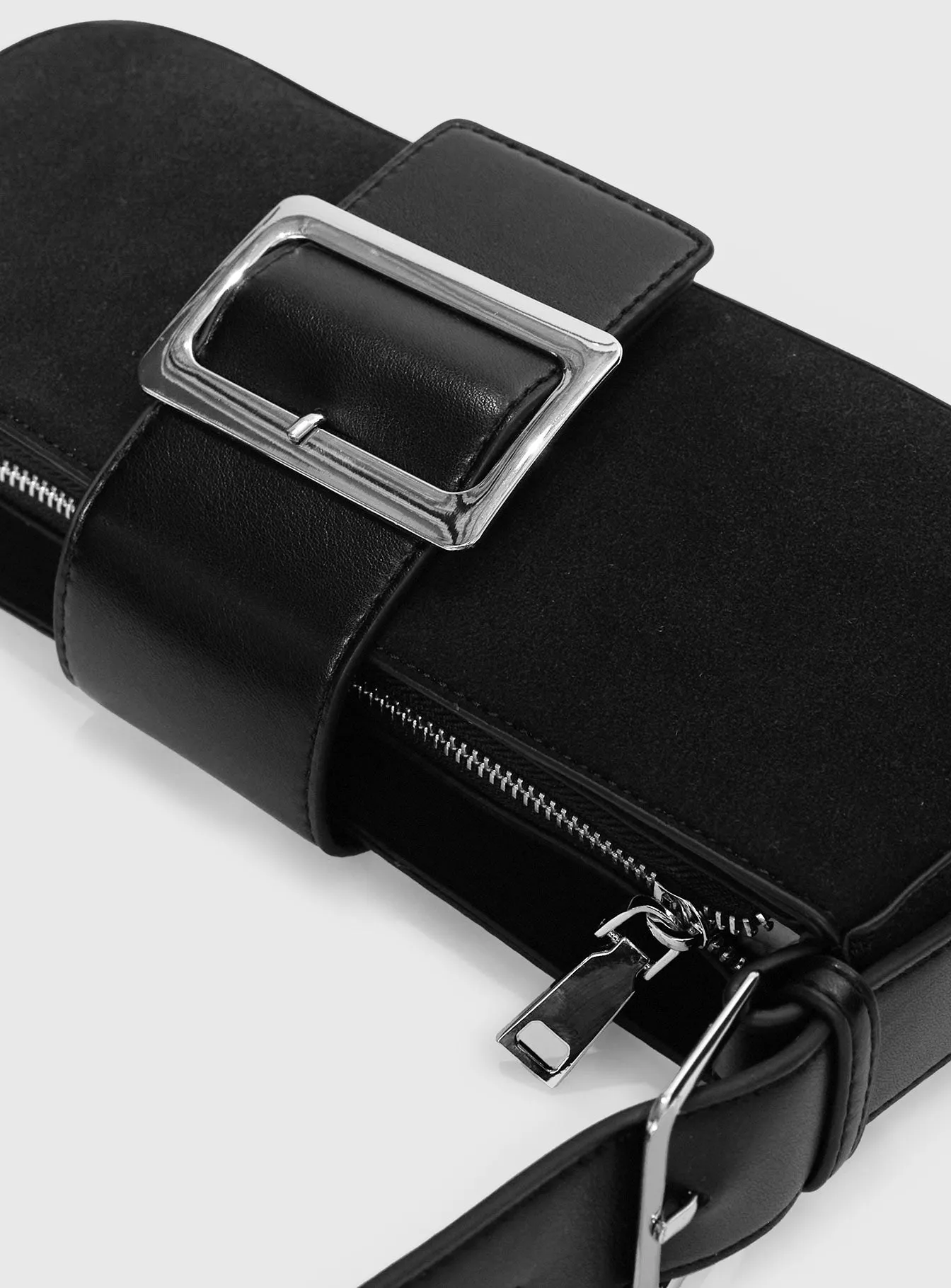 Addie Buckle Detail Shoulder Bag Black sold by Princess Polly product image thumbnail 5