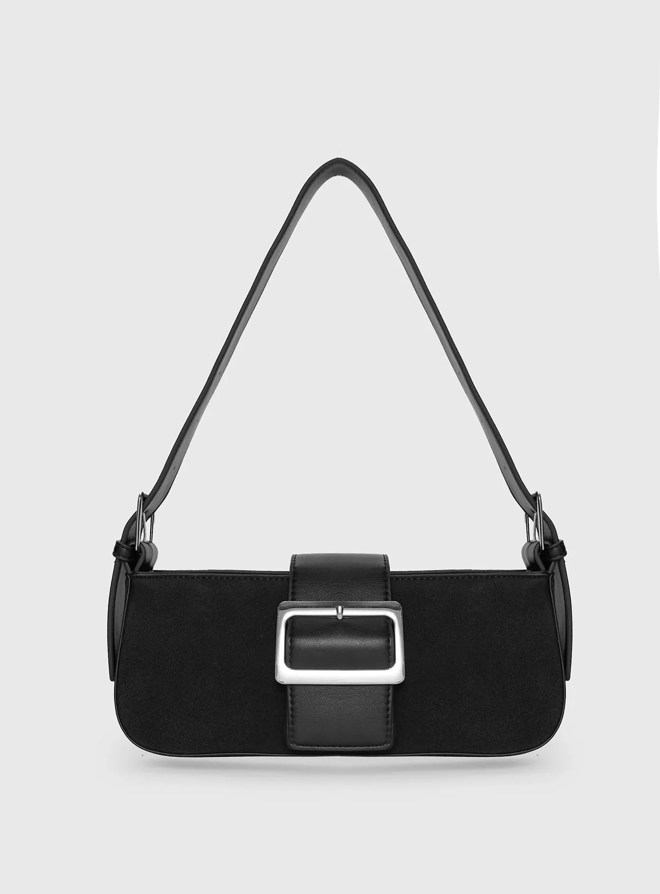 Addie Buckle Detail Shoulder Bag Black sold by Princess Polly product image thumbnail 2