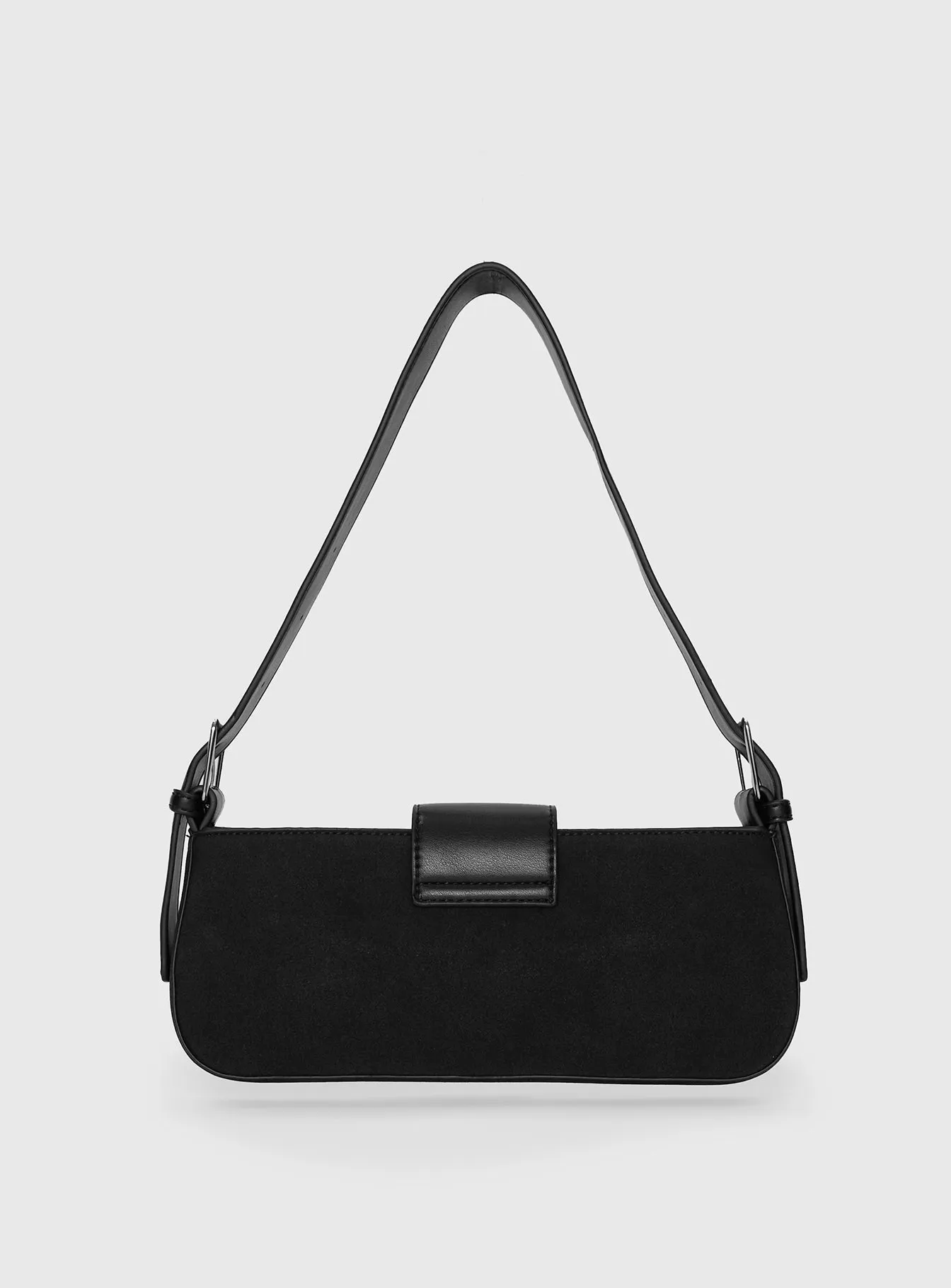 Addie Buckle Detail Shoulder Bag Black sold by Princess Polly product image thumbnail 4