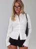 Liesel Shirred Long Sleeve Top White sold by Princess Polly
