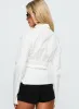 Liesel Shirred Long Sleeve Top White sold by Princess Polly