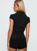 Arianwyn Short Sleeve Shirt Black Polka sold by Princess Polly