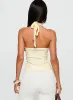 Old Friend Halter Top Yellow Stripe sold by Princess Polly