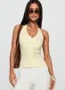 Old Friend Halter Top Yellow Stripe sold by Princess Polly