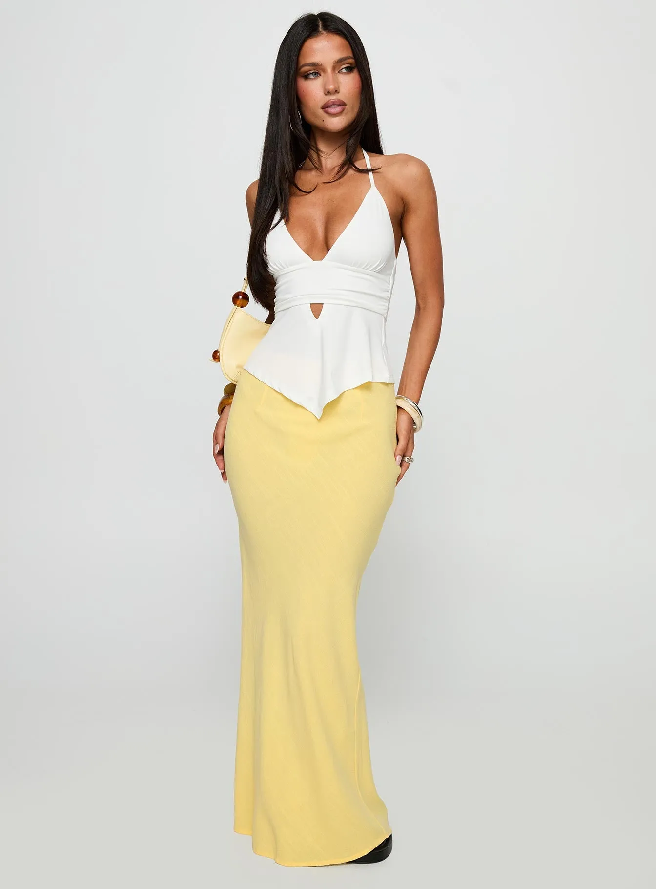 Jodie Maxi Skirt Lemon Yellow sold by Princess Polly product image thumbnail 2