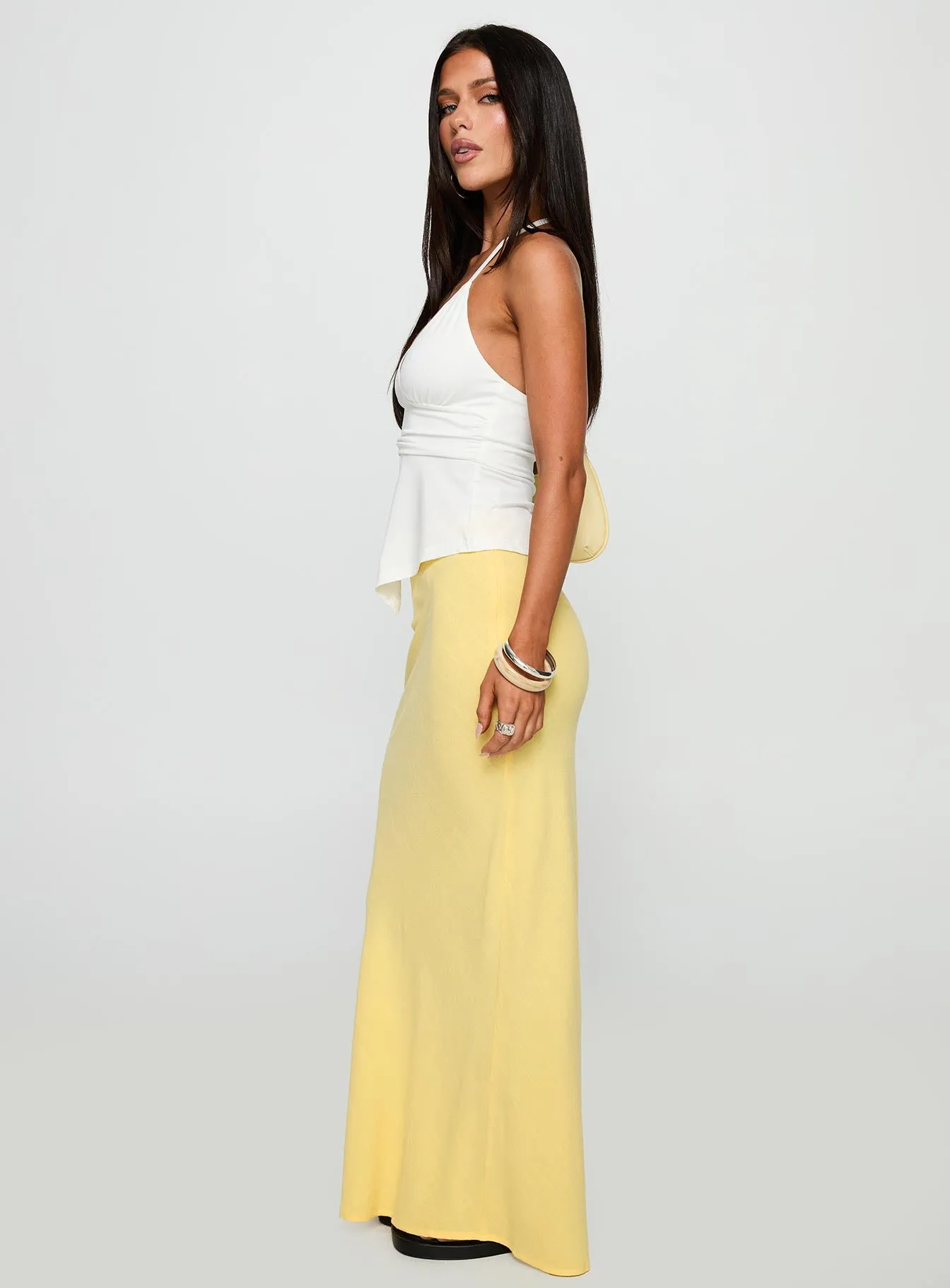 Jodie Maxi Skirt Lemon Yellow sold by Princess Polly product image thumbnail 4
