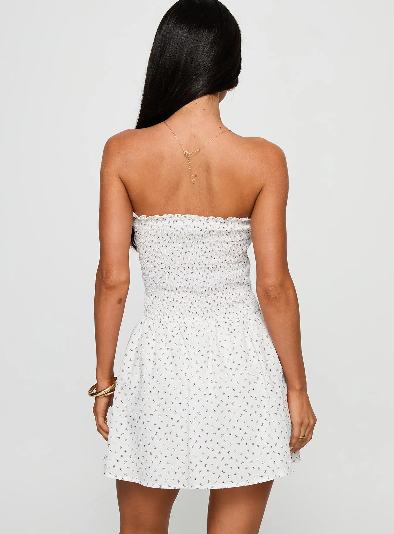 How To Love Tie Detail Romper White Floral sold by Princess Polly product image thumbnail 5