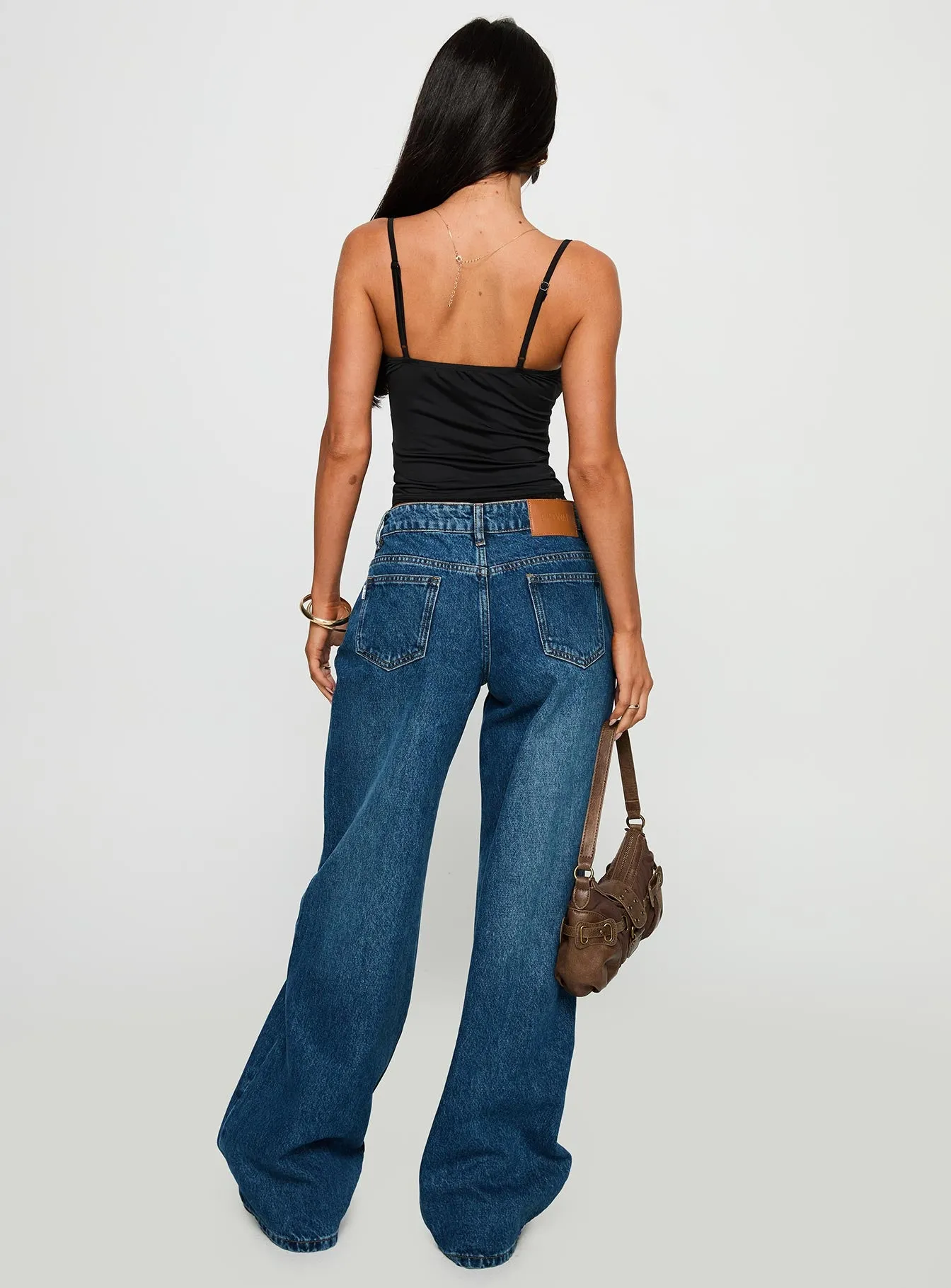 Duster Mid Rise Baggy Jeans Dark Wash sold by Princess Polly product image thumbnail 5