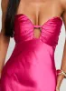 Cyprian Strapless Maxi Dress Hot Pink sold by Princess Polly