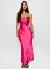 Cyprian Strapless Maxi Dress Hot Pink sold by Princess Polly