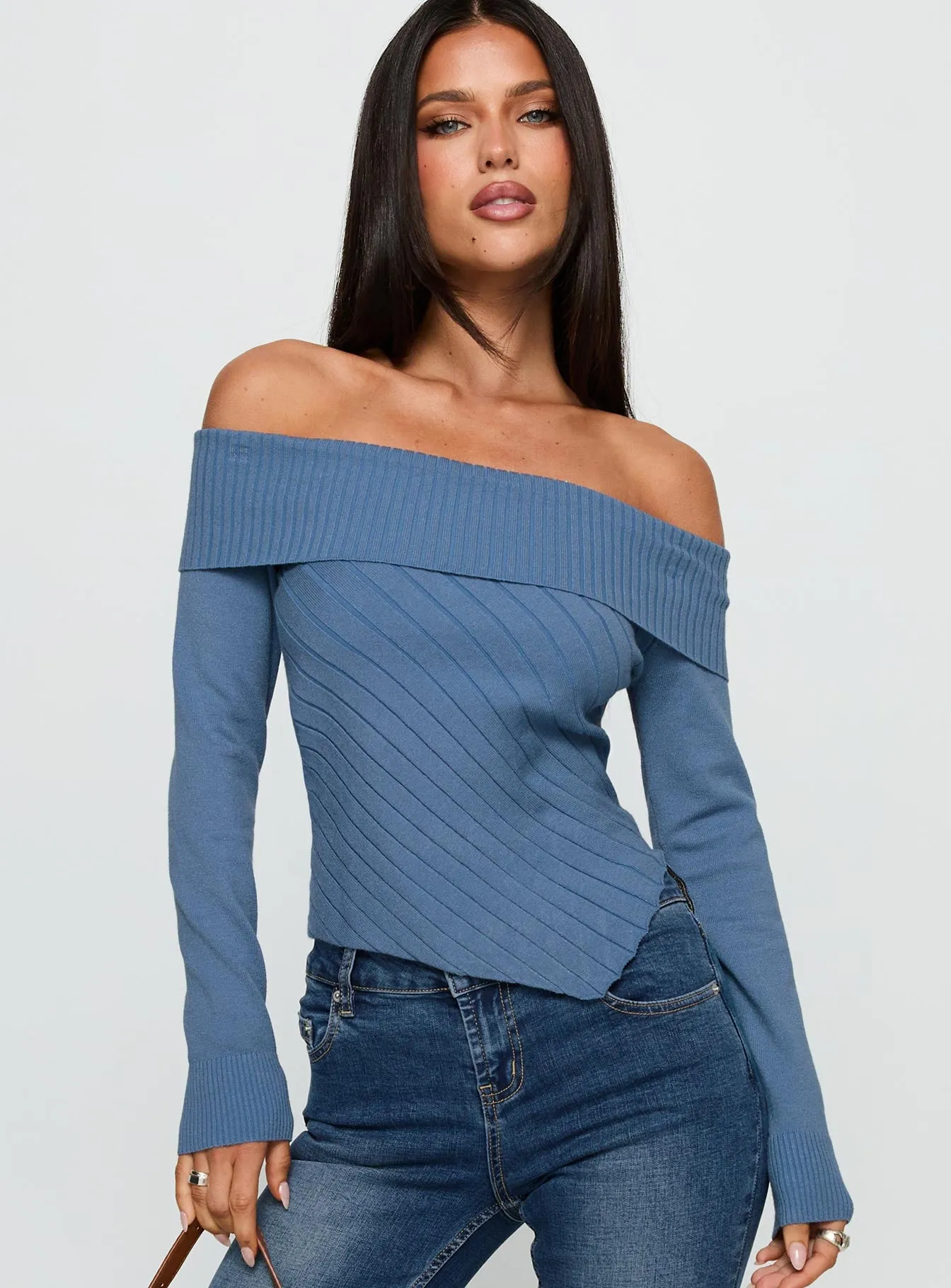 Brisa Long Sleeve Top Blue sold by Princess Polly product image thumbnail 2
