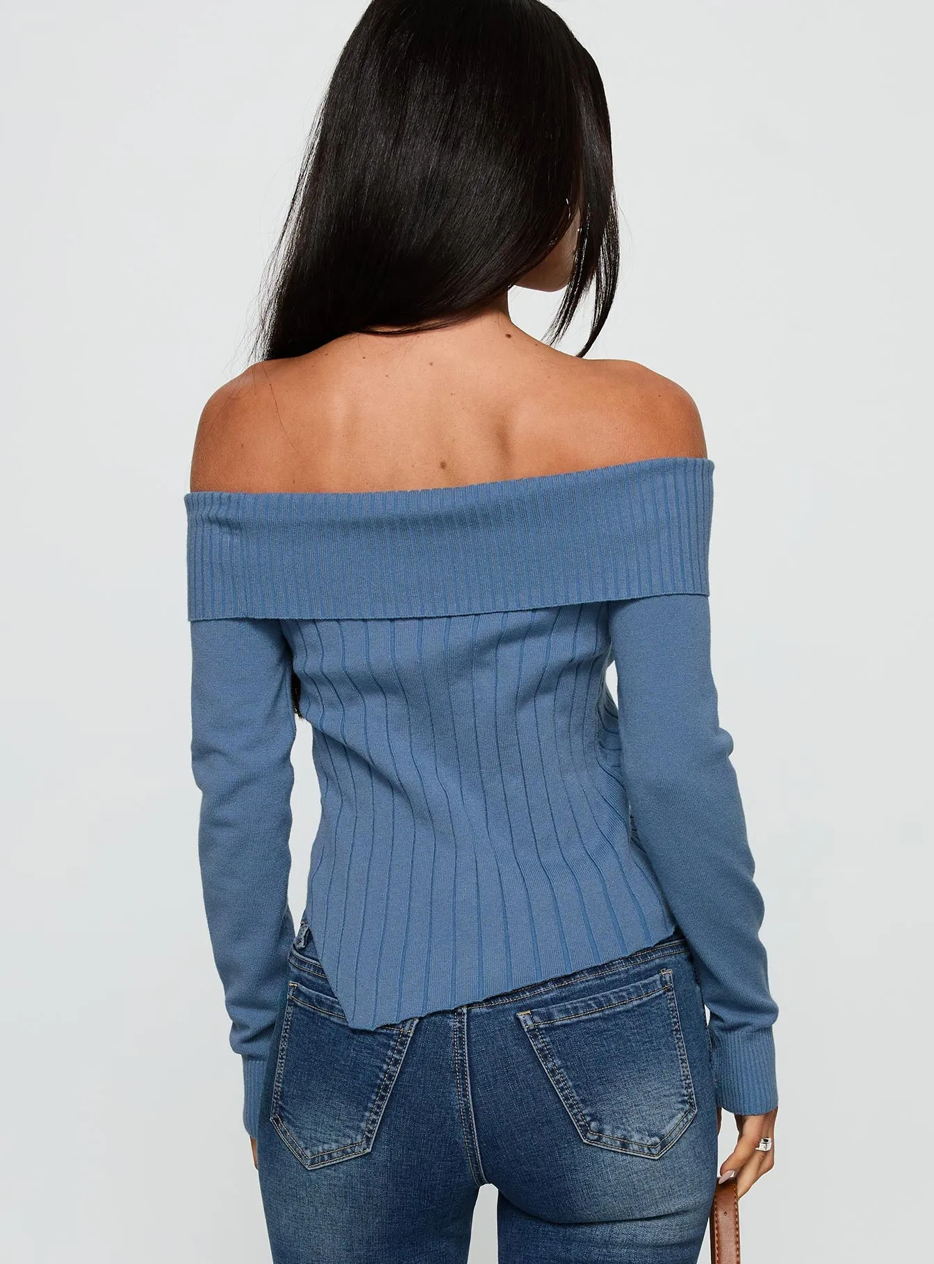 Brisa Long Sleeve Top Blue sold by Princess Polly product image thumbnail 5