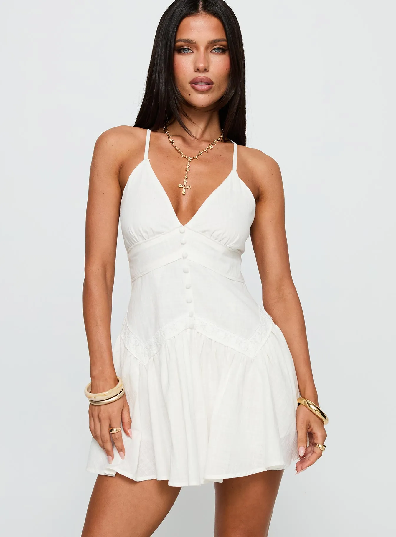Aeriana Romper Cream sold by Princess Polly product image thumbnail 2