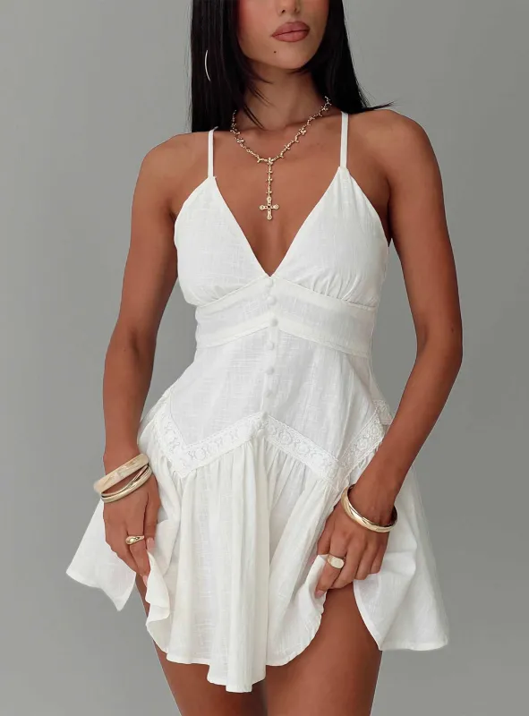 Aeriana Romper Cream sold by Princess Polly